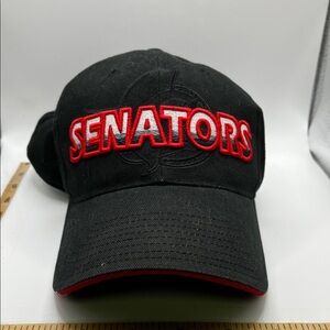 American Needle Black and Red Senators Hat